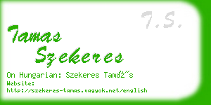 tamas szekeres business card